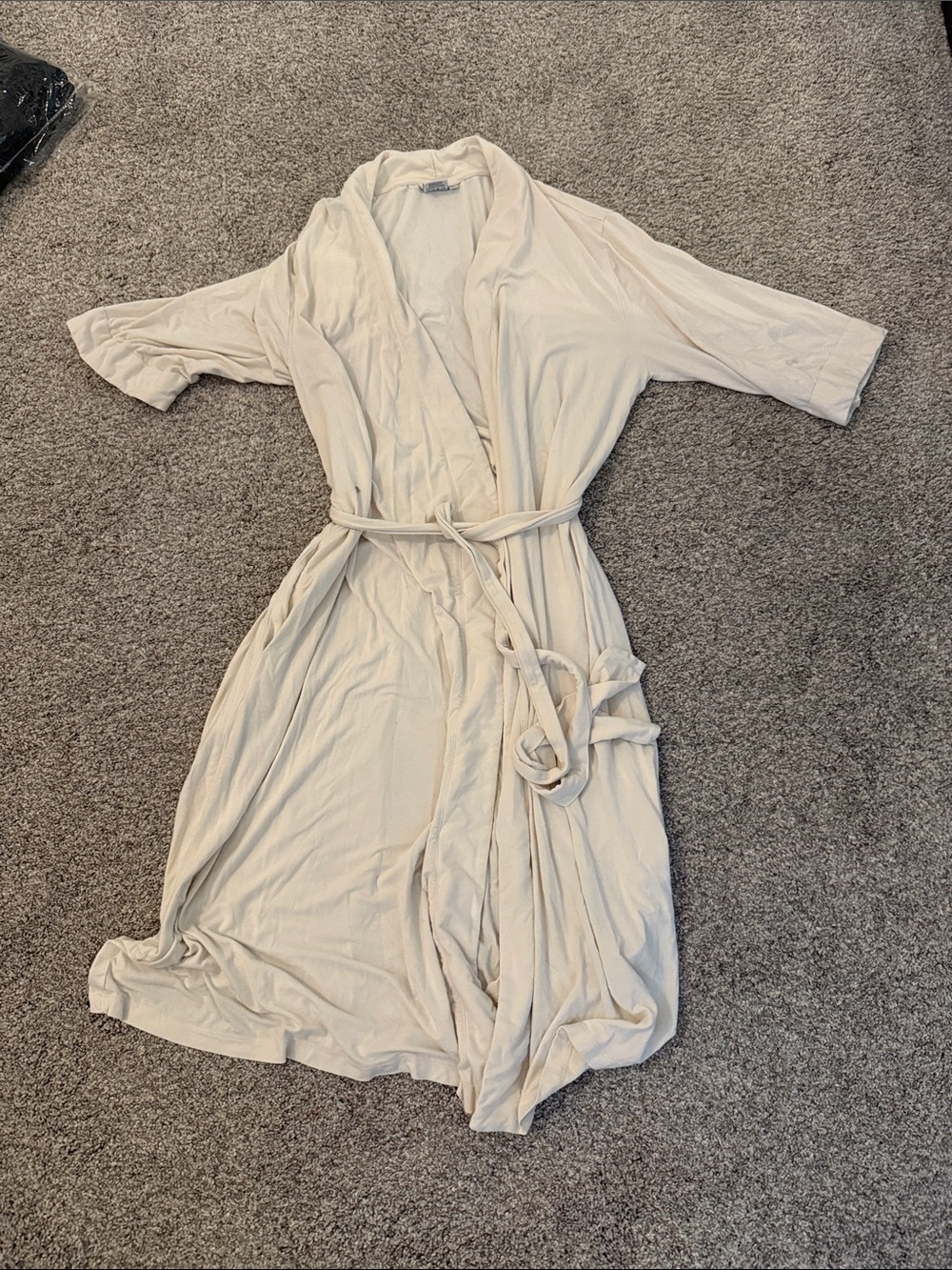 Quince Cream Women's Lightweight Wrap Robe Medium